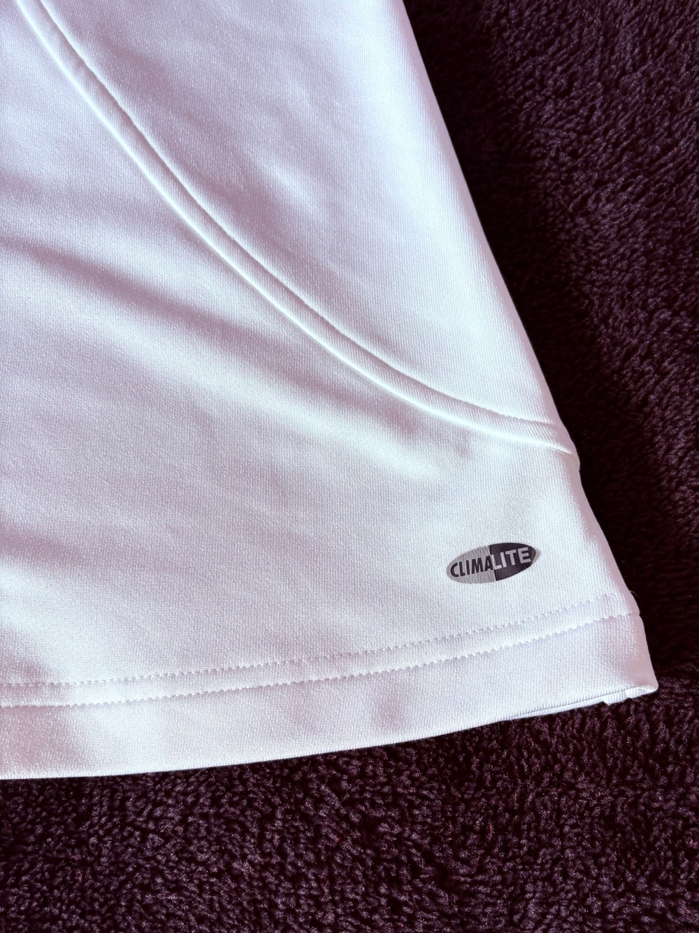 Adidas ClimaLite Y2K rare centered 3 stripes white tennis golf skirt skort L VGC - Picture 7 of 8